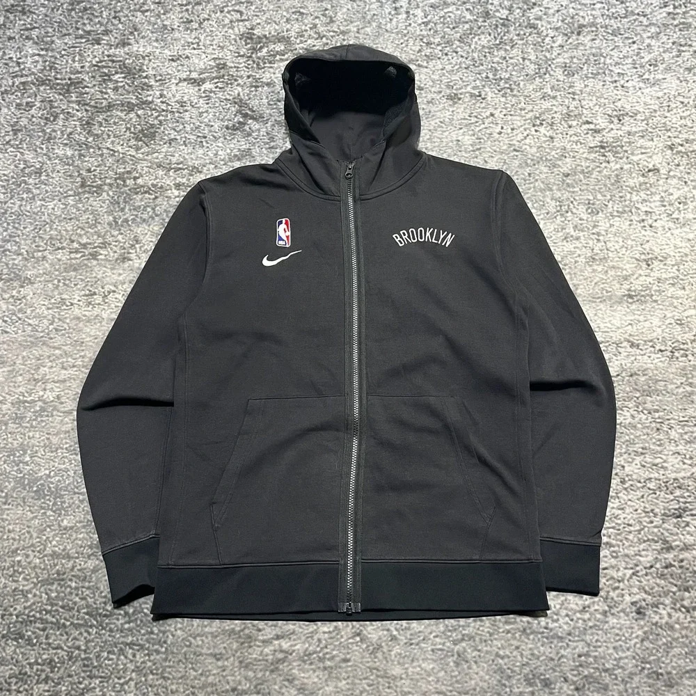 Nike Brooklyn‎ Nets Dri Fit Performance Full Zip Hoodie Youth XL Black Showtime